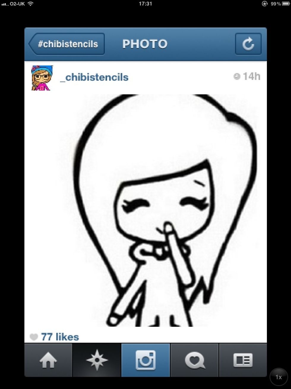 This comes up. Take a screenshot by pressing the home button and the off button at the same time. Your chibi will magically appear in your photos. ;)