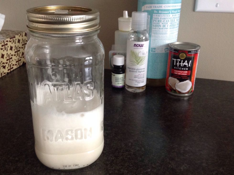 This creamy homemade body wash will need to be shaken each time you use it.    Your skin will feel soft and silky after using it!