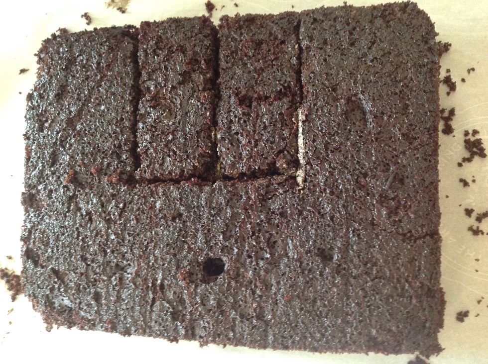 This cut was 4" in and 4" wide