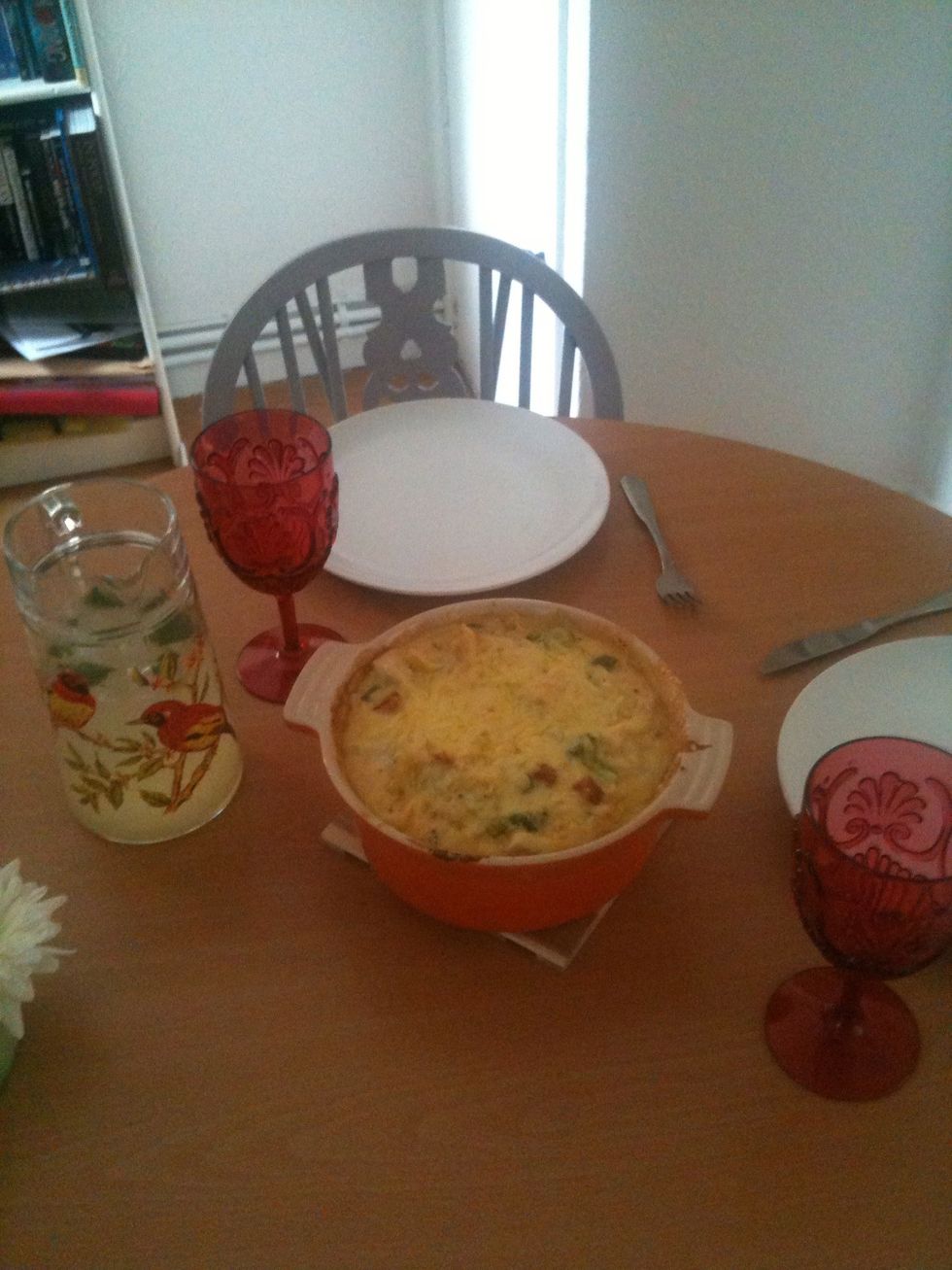 This goes great with a rich meal, such as my chicken pasta casserole which I've also got a snap guide on! :) enjoy!