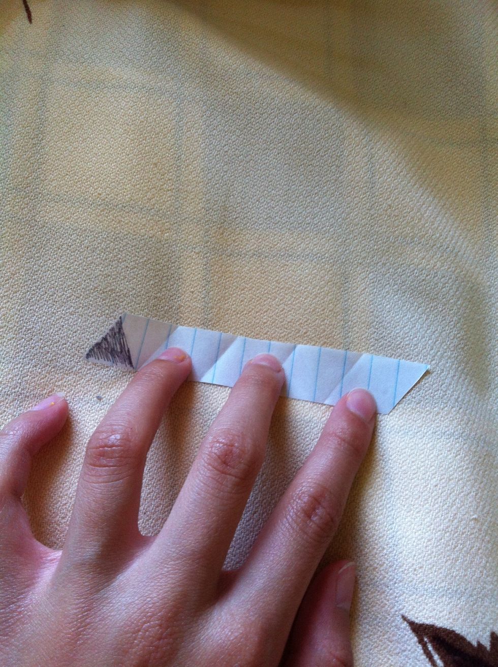 This has 10 triangles and I've coloured the last triangle black, so if you are using tape and don't need the last triangle, u can just ignore it