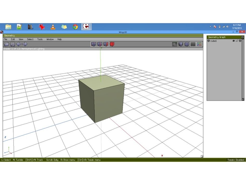 This is a 3D model of a CUBE. It isn't just a picture. You can view it in 3D SPACE! This cube is made of VERTICES, EDGES AND FACES.