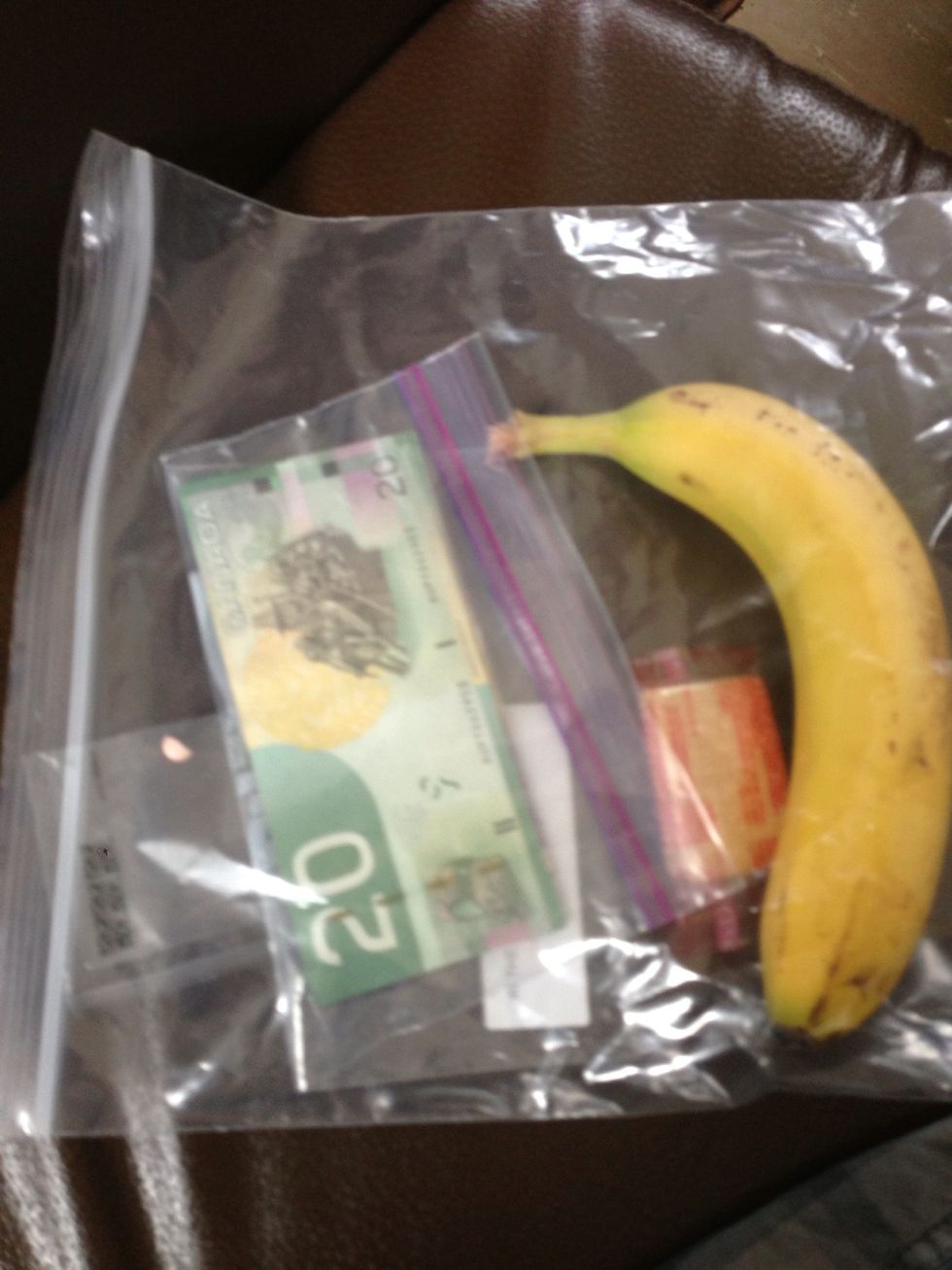 This is a bag that we give to each of our residents and the volunteer with them, it contains their medication, their money and a small snack if they are diabetic.