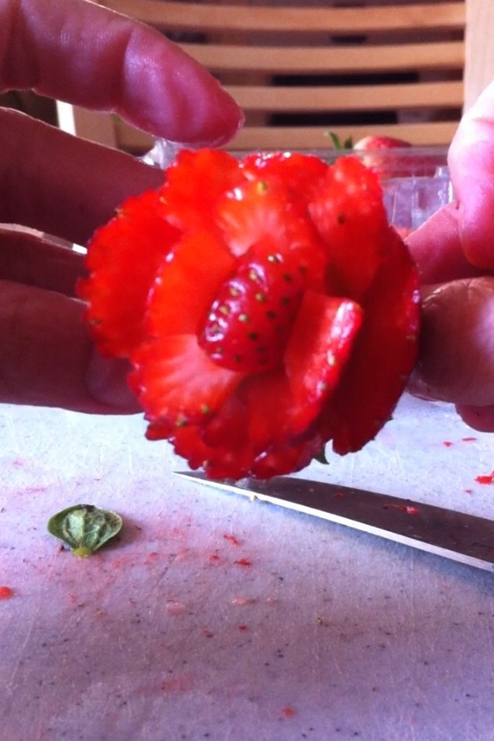 This is a better picture of what it will look like with a smaller strawberry.