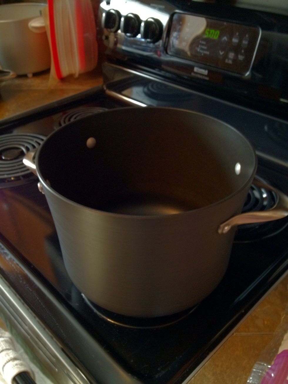 This is a big pot, you will need one of these to contain the awesomeness that will soon be your burrito filling.