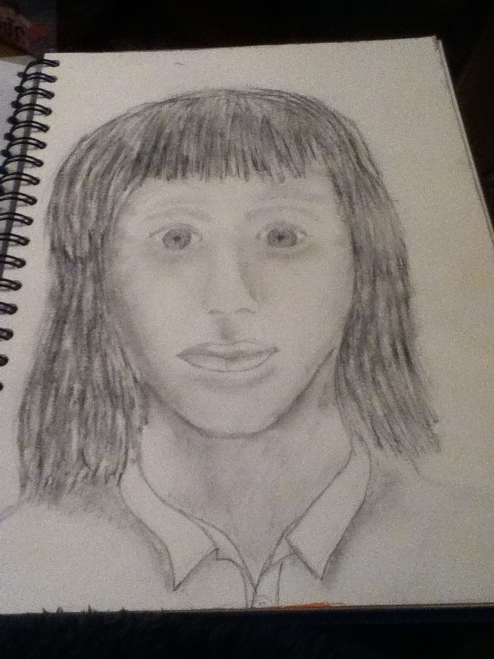 This is a charcoal drawing of my friend