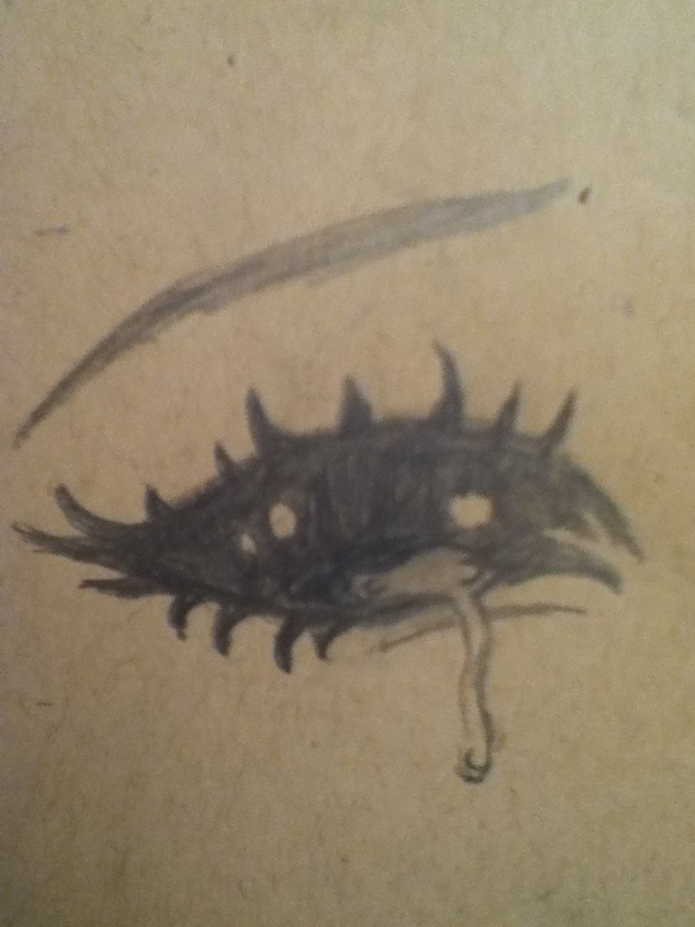 This is a crying eye that can be adapted to a man by leaving the eyelashes off of it.