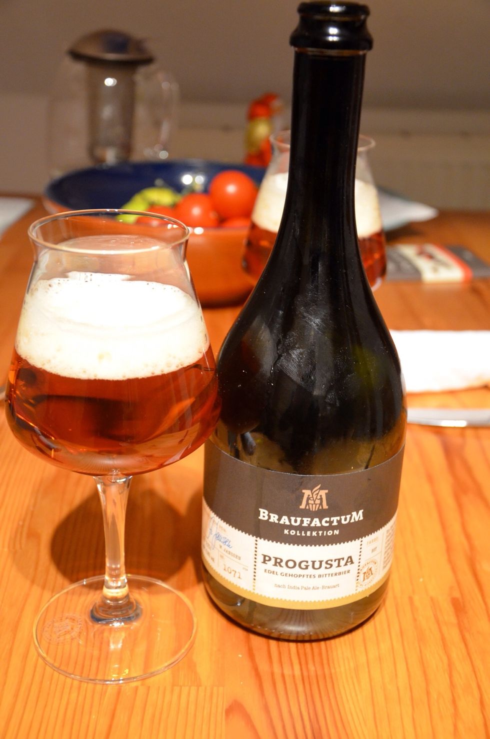 This is a dish to be enjoyed with beer. This is a local brewer in Germany but i'am sure you can find good beer nearly everywhere.
