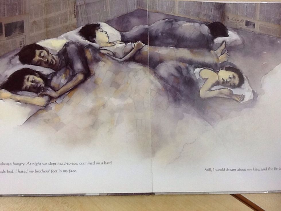 This is a Double page spread because the drawing is not divided down the middle of the two pages.