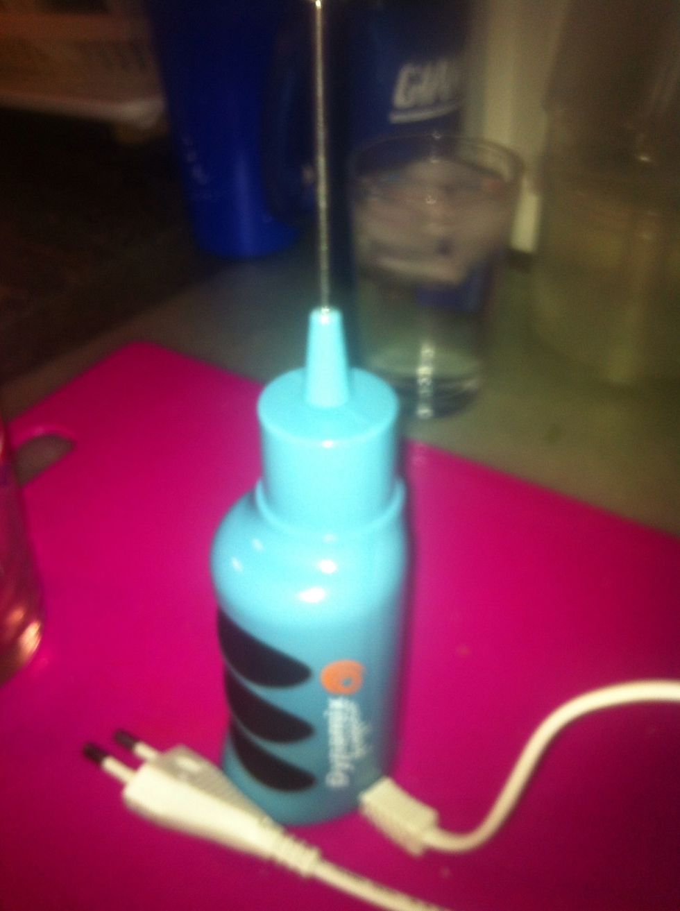 This is a frappediser. You can find them in Greek supermarkets like Titan or Mediterranean foods in Astoria, Queens. If you don't have one handy, use a cocktail shaker to mix the frappe.