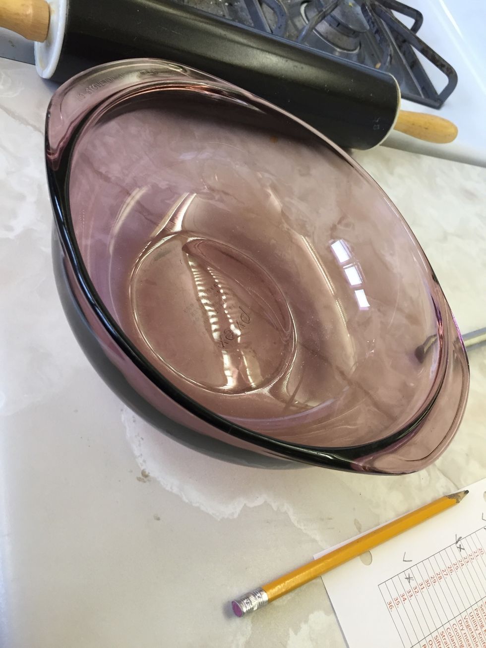 This is a glass bowl. It is used to melt butter in the microwave. I can use a glass bowl to melt butter.