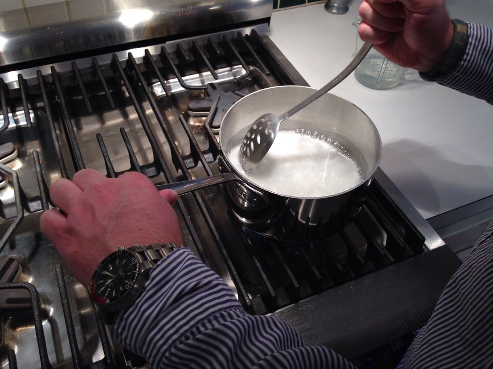 This is a good time to talk about safety. This is not safe! You should not do this part. One of your parents should do this while you watch from a distance, like from space. It's so hot.