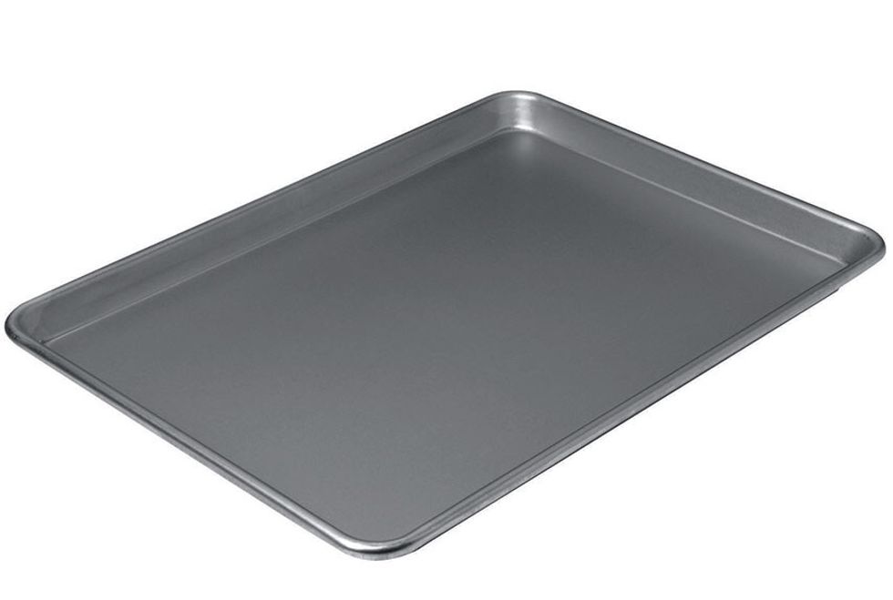 This is a jelly roll pan it is used for making sheet cake I can use it to roast vegetables