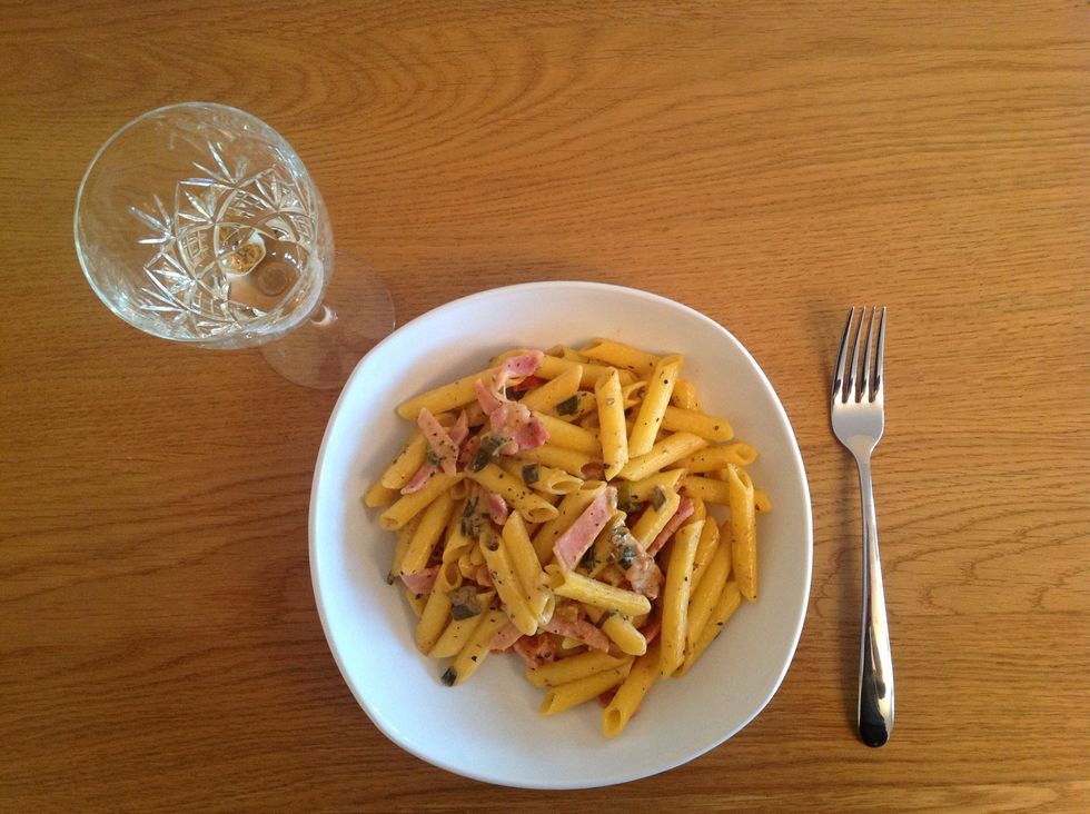 This is a lot of pasta, but I'm hungry.