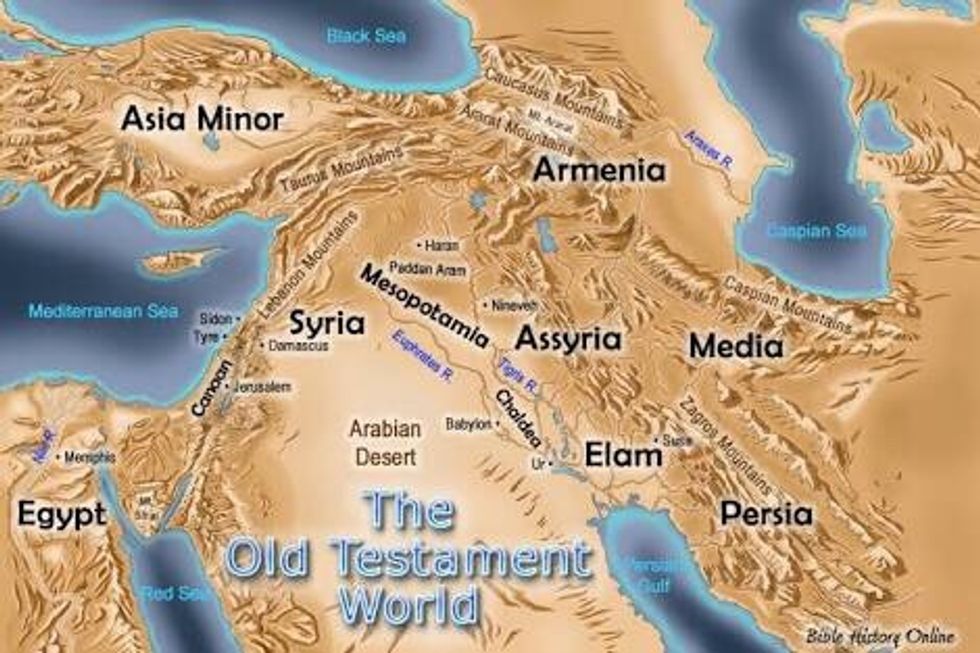 This is a map of the land of the Old Testament