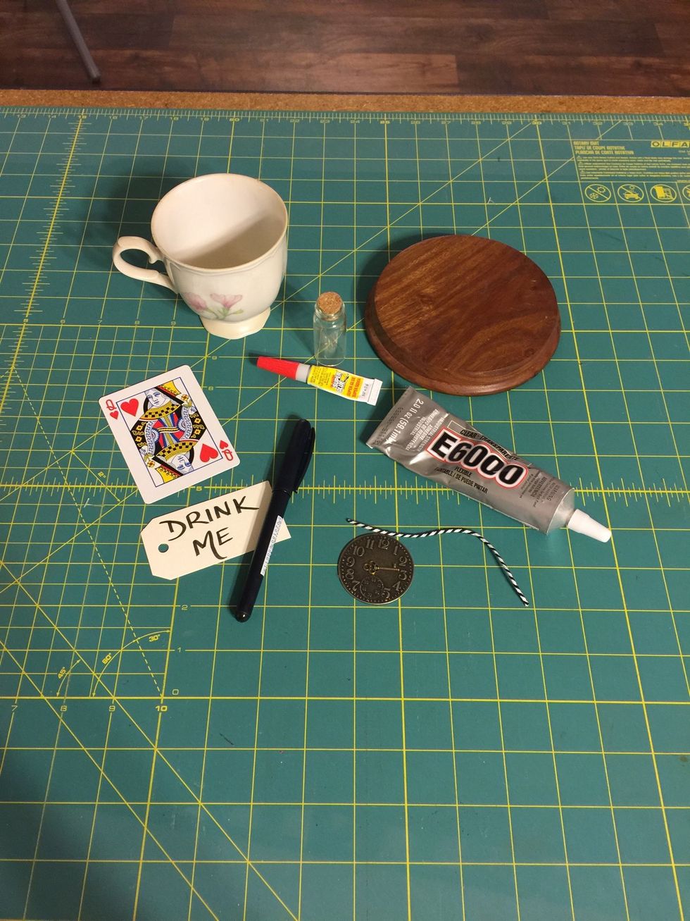 This is a photo of supplies needed for this project. Not pictured: fabric remnants and scissors.