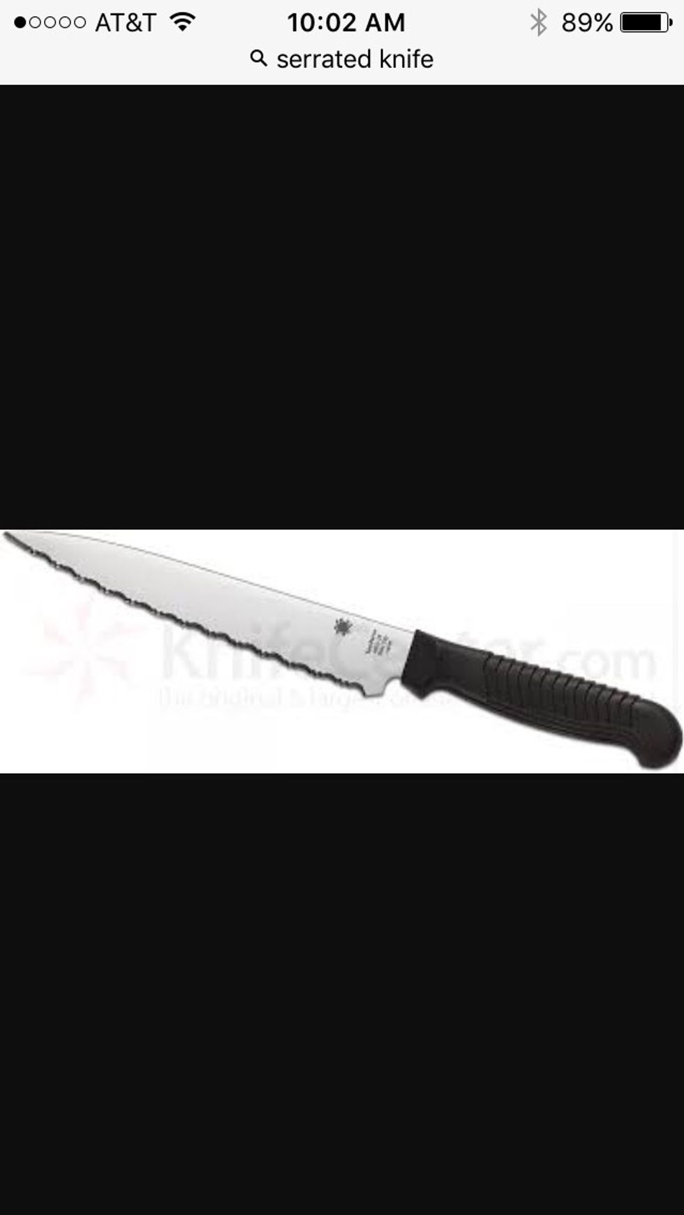 This is a serrated knife used to cut ingredients. I can cut ingredients.