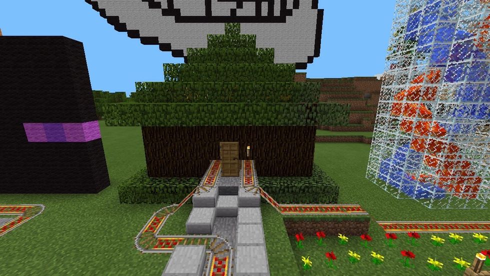 This is a woodland house made by Maple and Sally