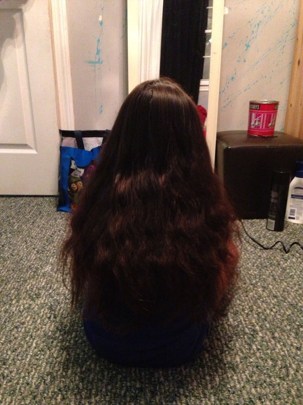 This is after silking, spraying, and brushing