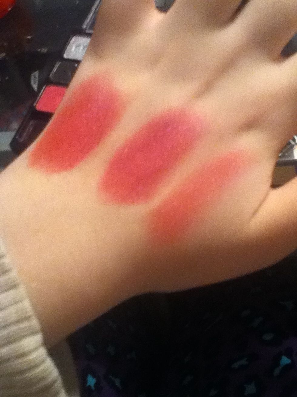 This is all three; left, homemade; middle, elf; bottom normal (no primer).
