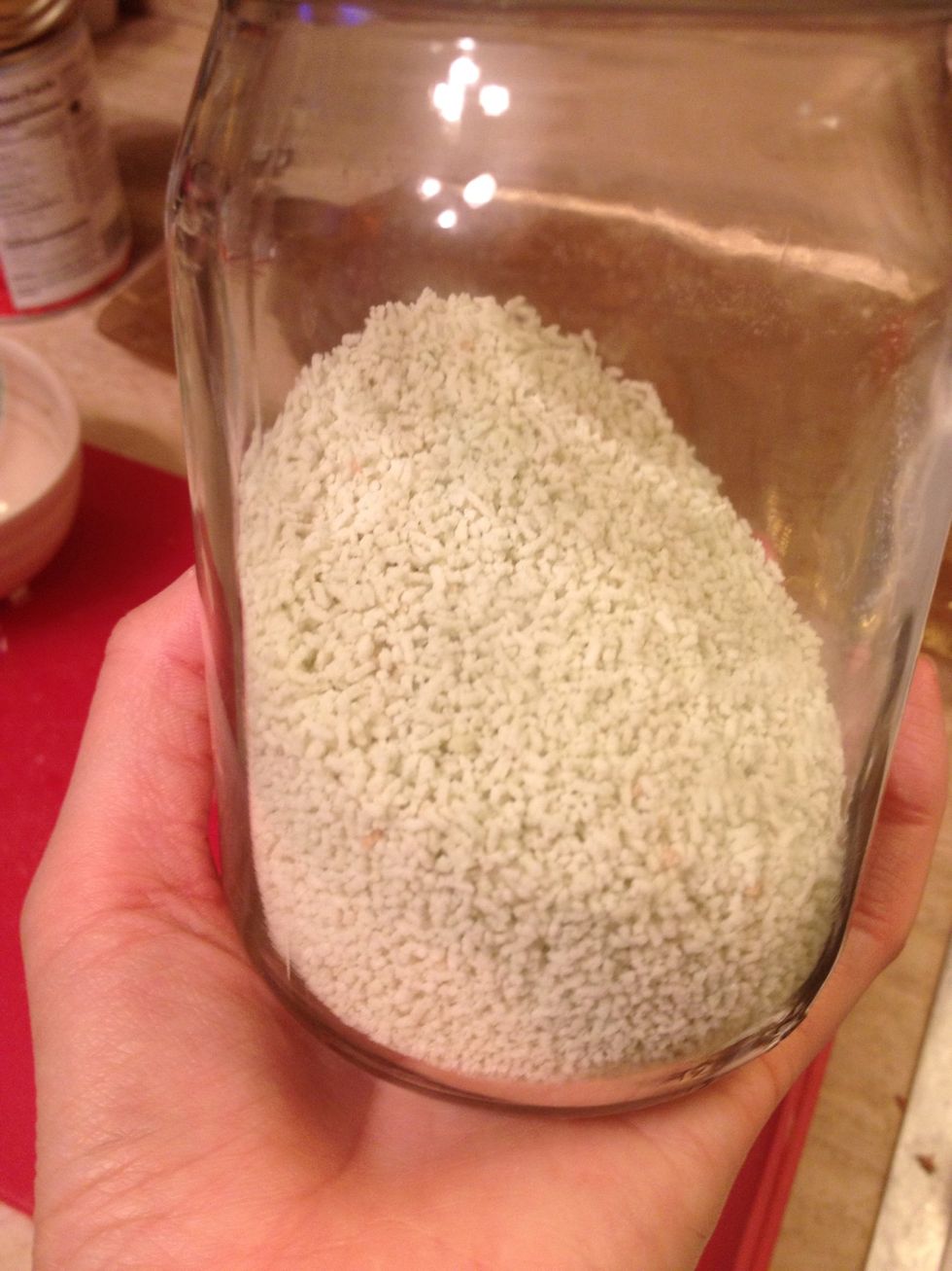 This is Aloe seasoning that I got at the Asian store. It's a cross between vegetable bouillon and msg. Except it contains no msg. You can also try mushroom seasoning. But I use this in place of salt.