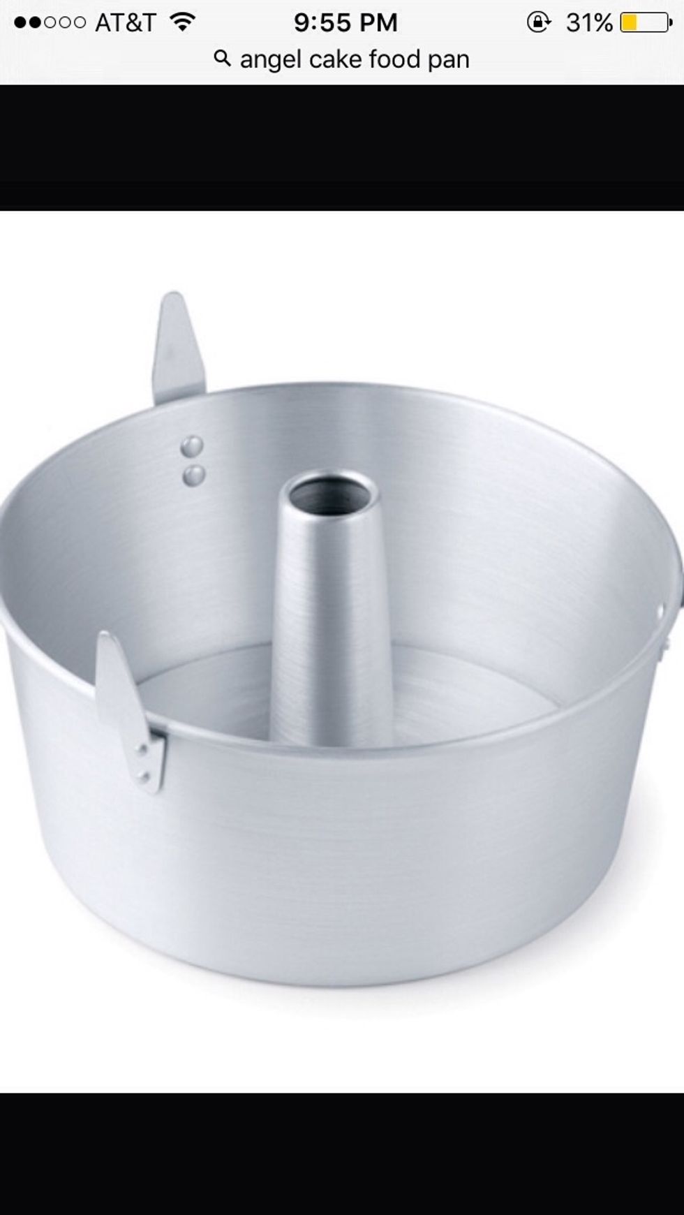 This is an angle cake food pan. It's used to make angle cake. I can use this to make angle cake.