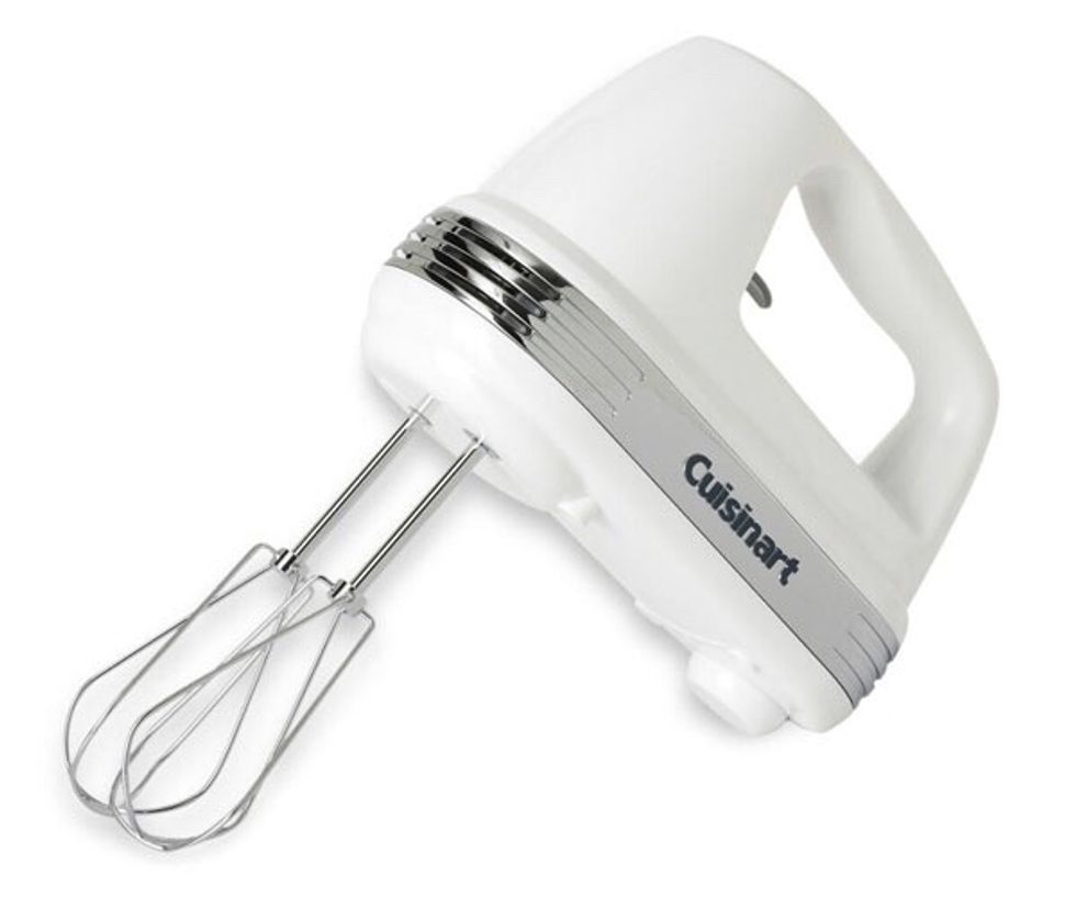 This is an electric hand mixer you use it to mix foods while you hold it I can use it to make cake mix