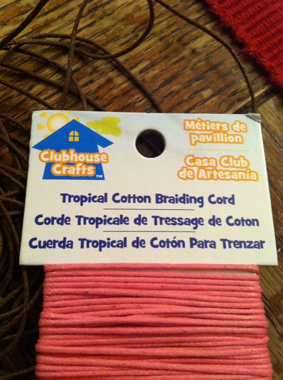 This is an example of braiding cord but there are many kinds. I got this in a multi pack at Joann's for around 5$. They sell 3pack of colors at Walmart for around 3$