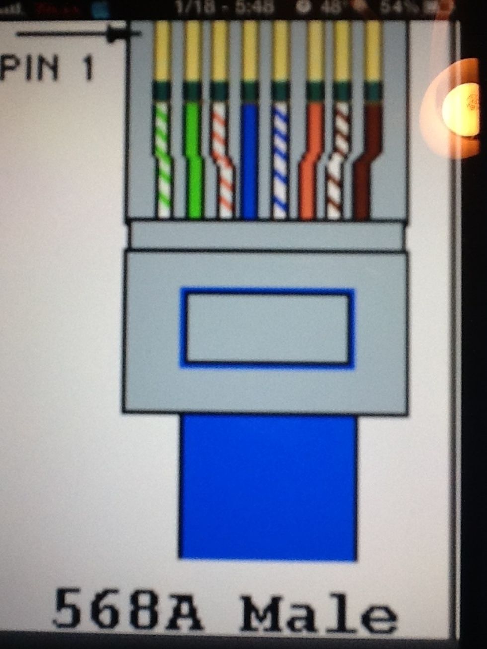 This is an example of the pinout for a 568A cable.