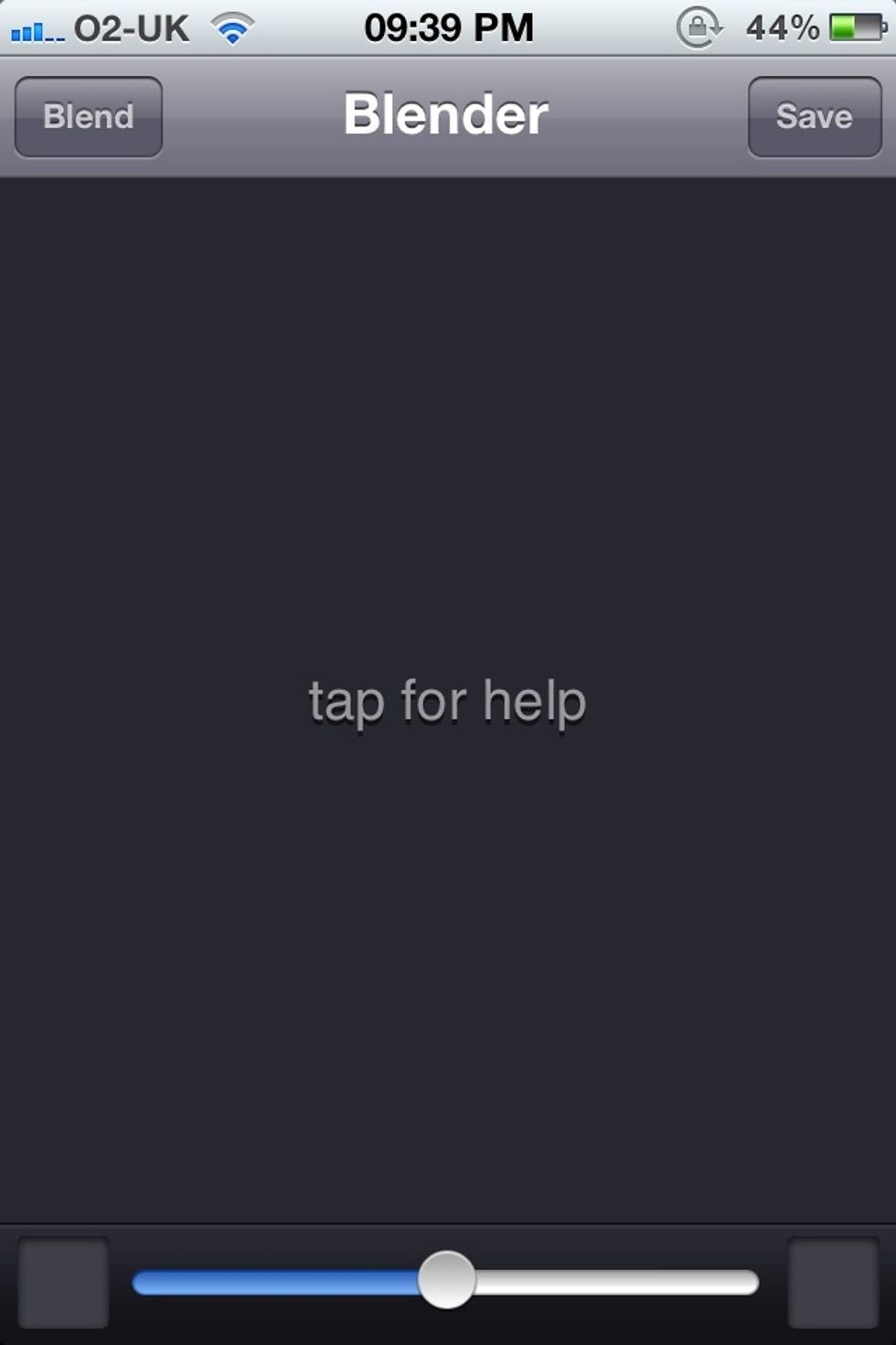 This is blender app Tap the bottom squares to load images, use slider for amount, swipe up to show blend type