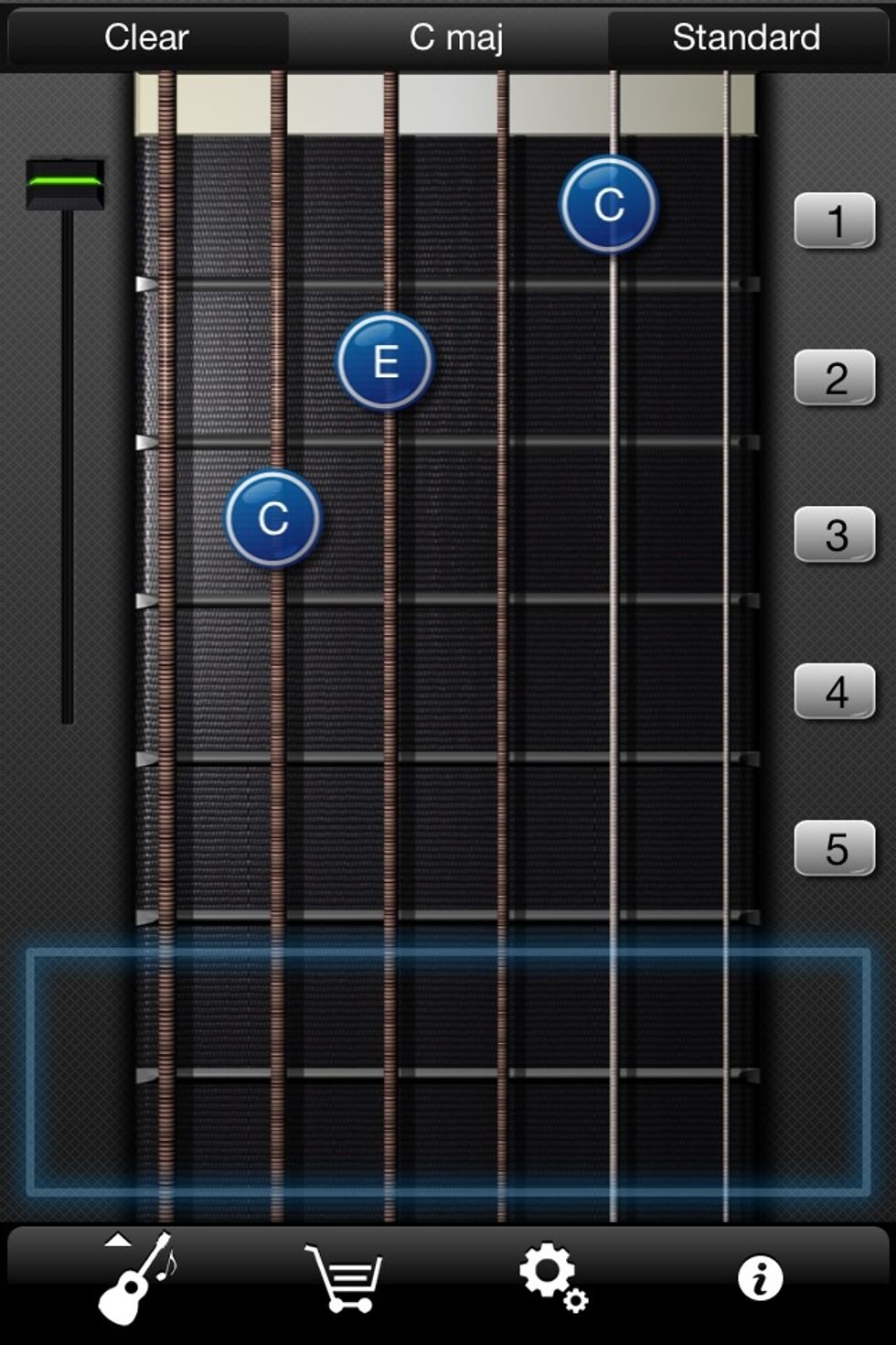 This is C maj. Just like F only take your middle and ring finger and move them up a string.