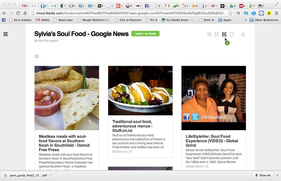 This is cards view, choose it by selecting where the arrow is hovering.