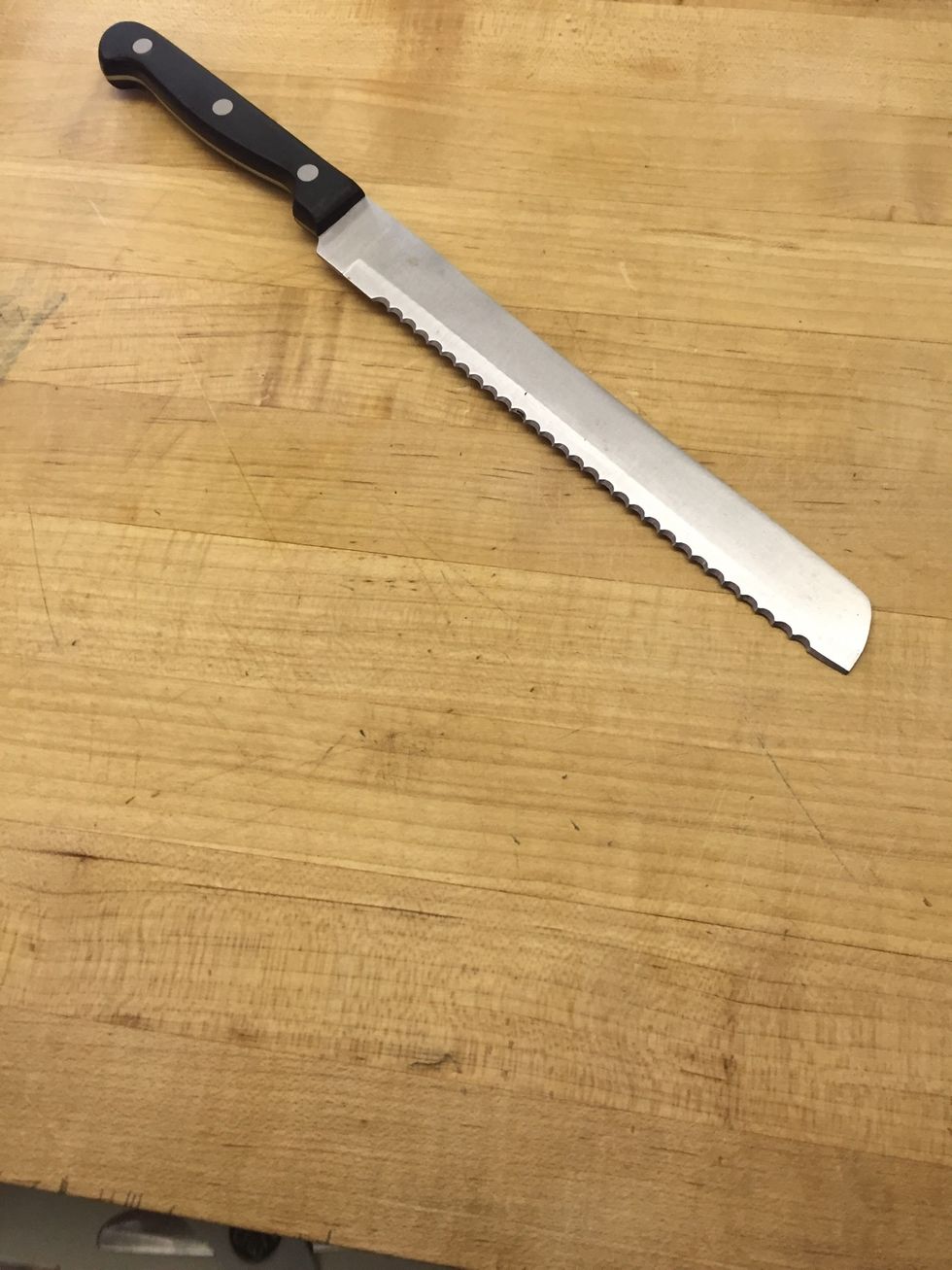 This is chef knife it is used to cut foods. I can use a chef knife to cut foods to make them smaller.