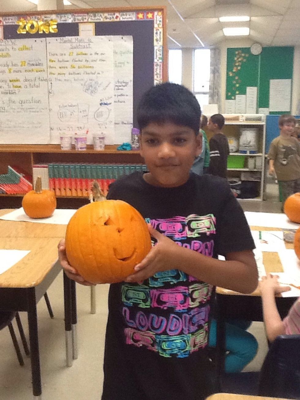 This is Dylan and my pumpkin!