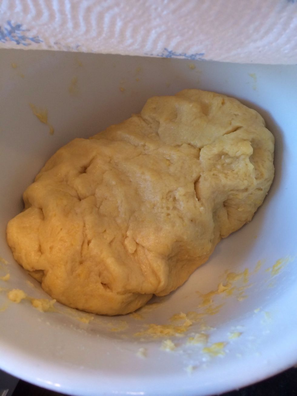 This is for 3 rolls.  Cover it and let it rest for 10 min