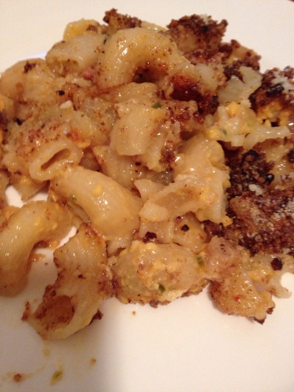 This is from the middle of the pot for the cheesy lovers (with a little crunch)! \u00a1Buen provecho!