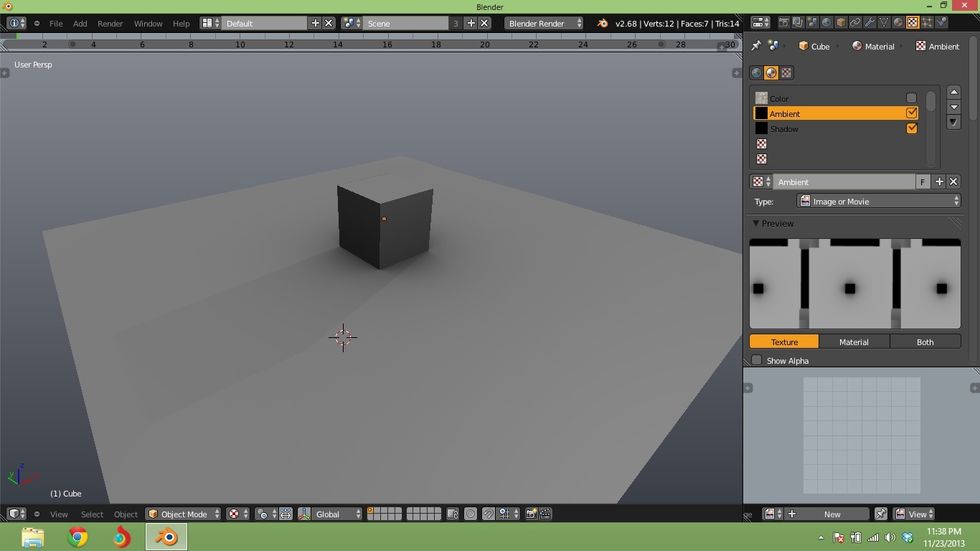 This is how AMBIENT OCCLUSION looks when applied to the model (shadows included).