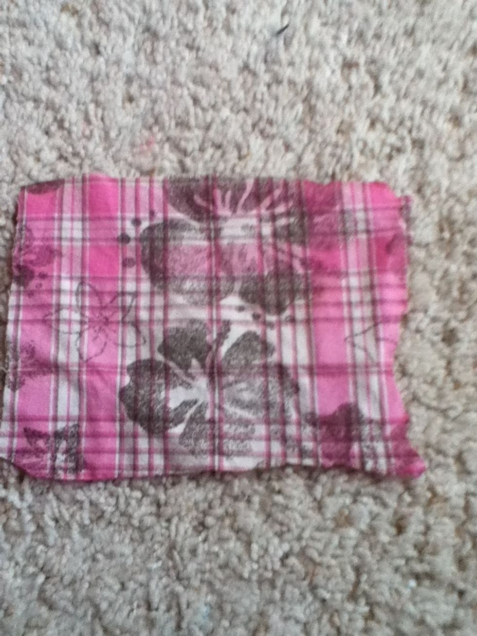 This is how big I made my piece, do not worry the sides don't have to be straight