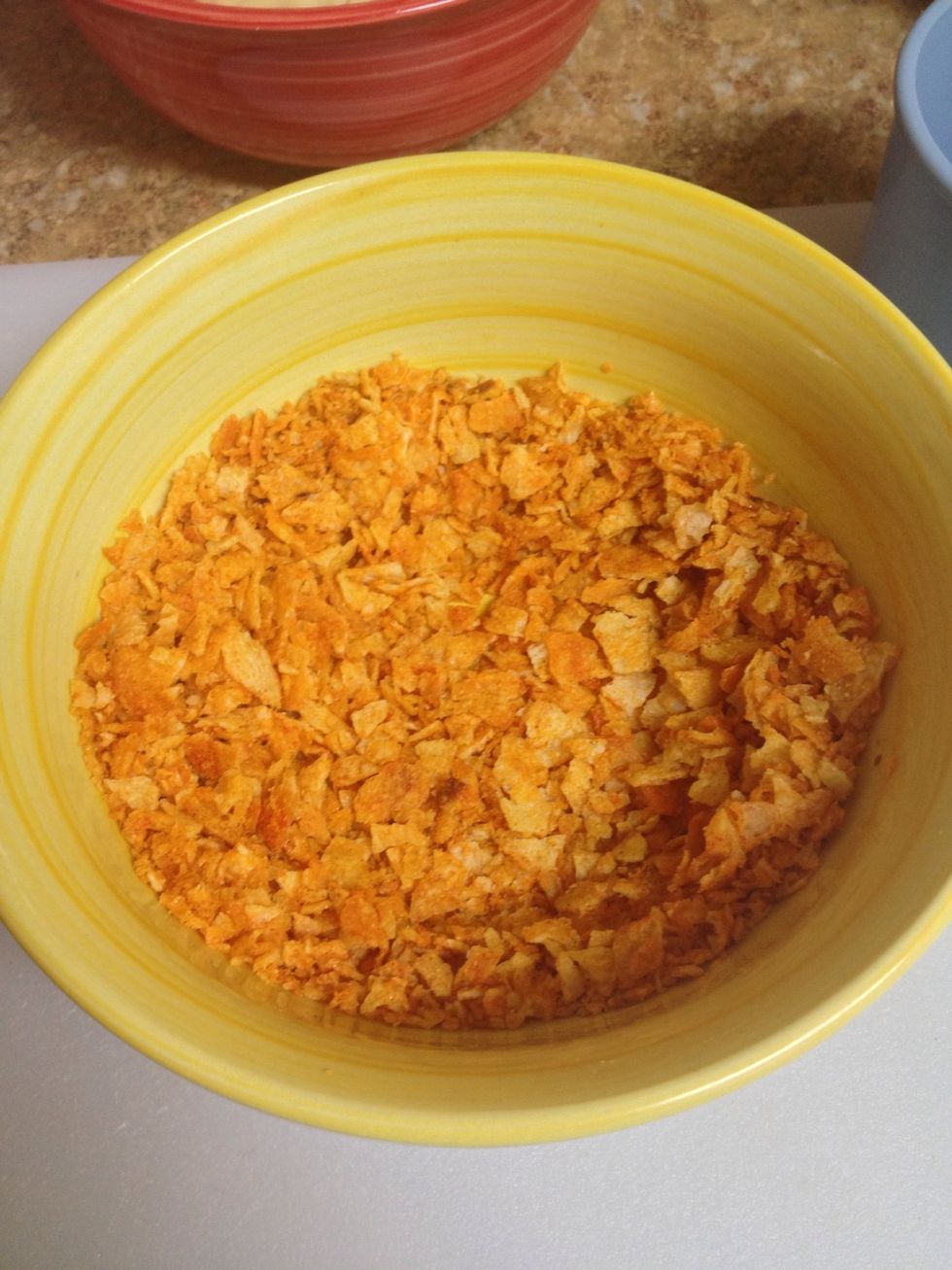 This is how finely the chips should be crushed.