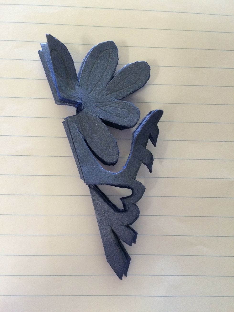 This is how it looked when I was finished cutting.