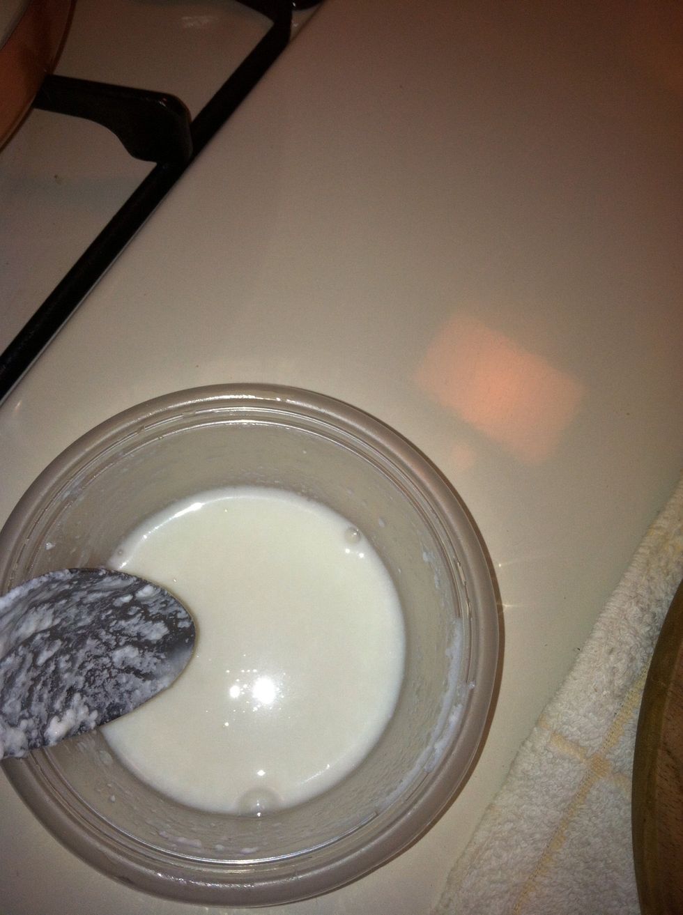 This is how it looks after mixing, nice and smooth