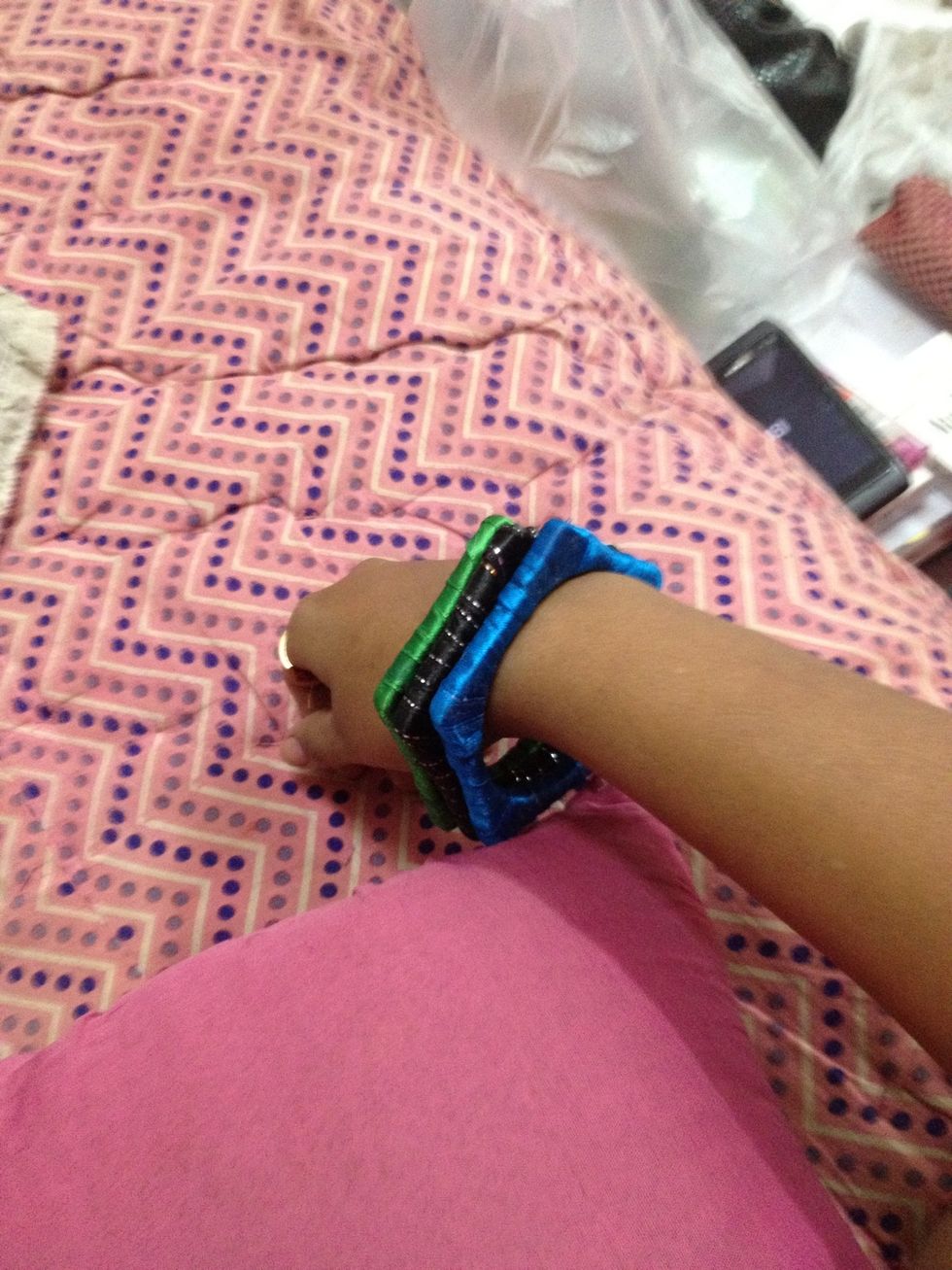 This is how it looks after wearing..