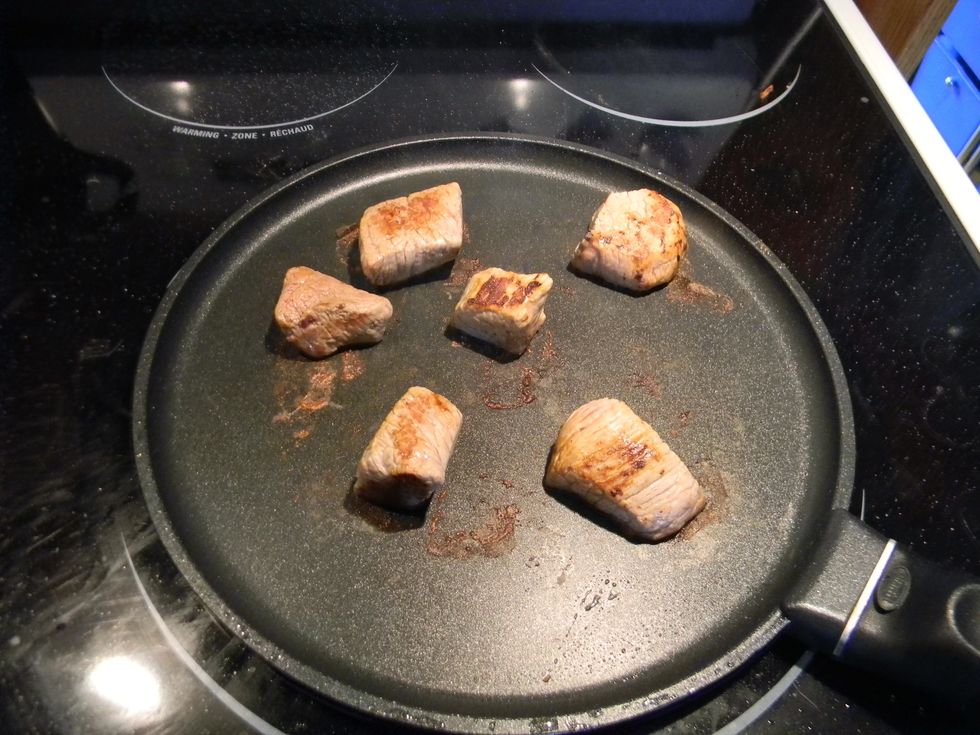 This is how it should look. Also make sure not to crowd the pan too much six to ten pieces should be the max.