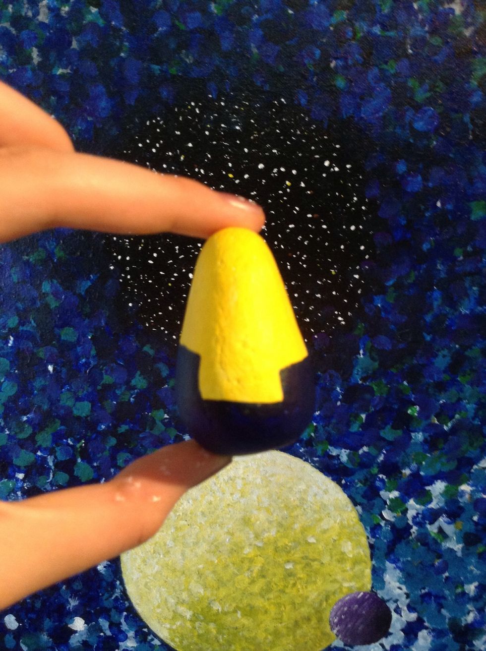 This is how it should look at side of the rock. Make sure it's even!