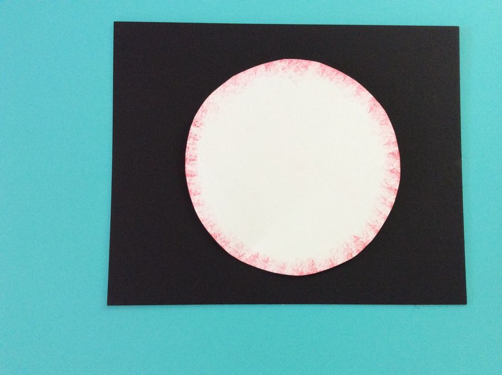 This is how it should look centered on top of the foam board.