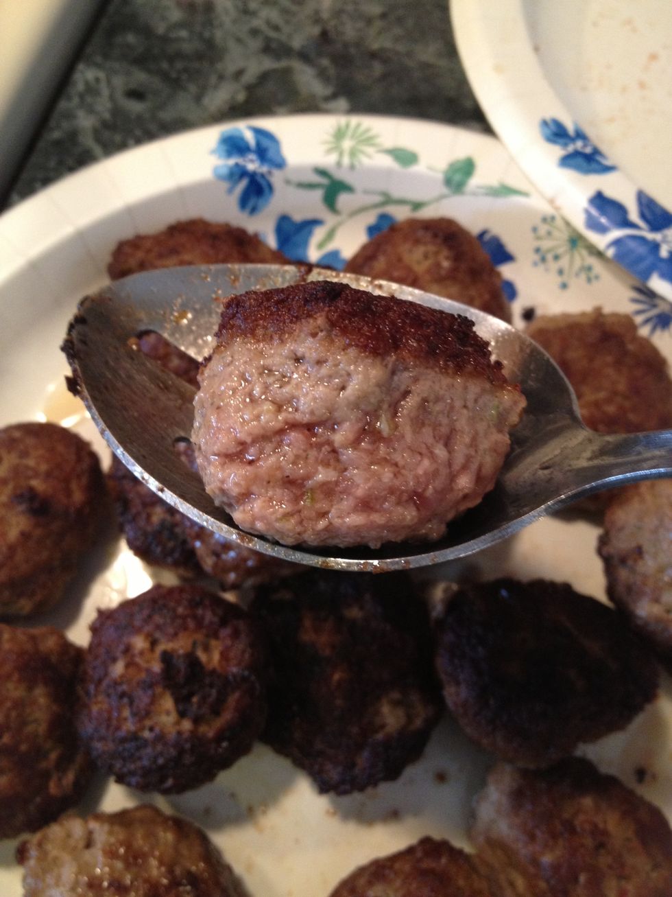 This is how it should look like.i have finished cooking all my meatballs now to make the sauce