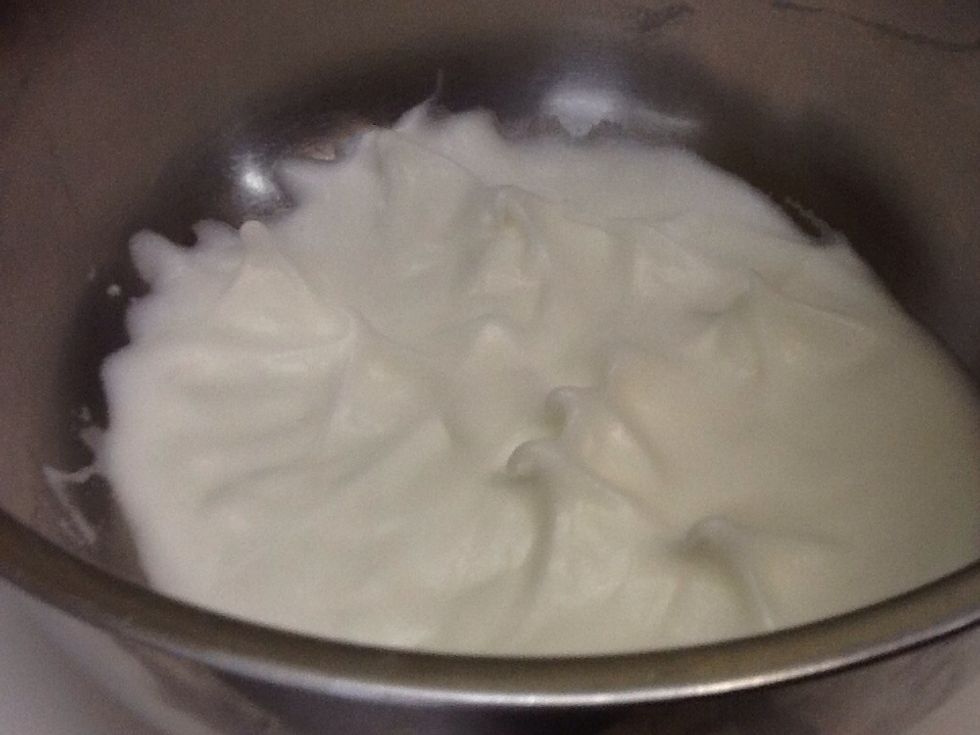 This is how it should look like when you are done beating.