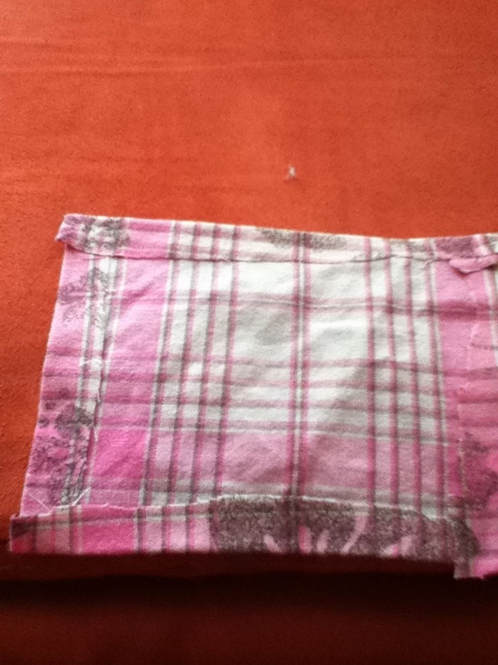 This is how it should look on the back once all edges are folded and glued down.