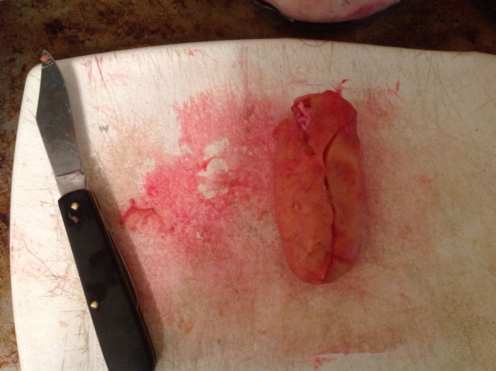 This is how it should look (or close to) after peeling off skin.