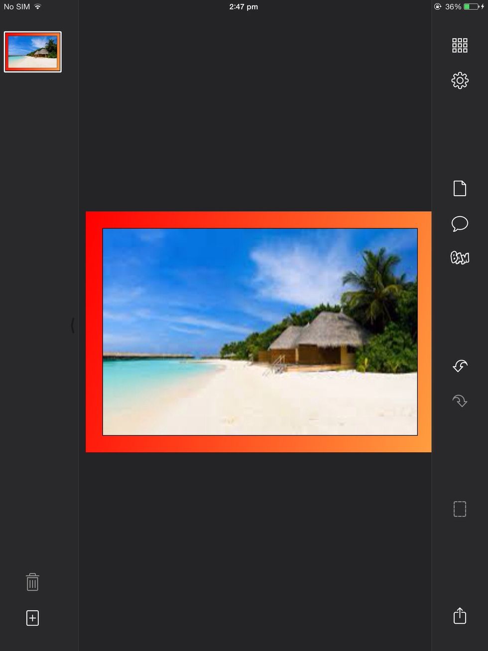 This is how it would look except with better quality... The image I used was of a low quality.